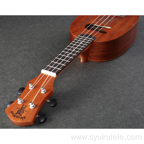 Mahogany lettering carved ukulele